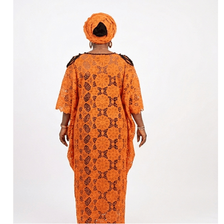 Lace bubu caftan, Nigerian boubou dress, one size