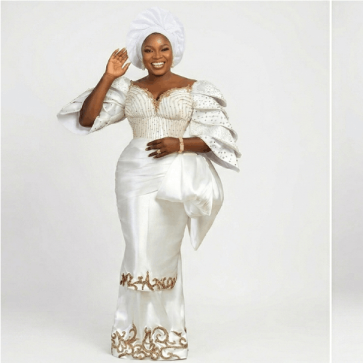 Luxury white, gold Nigerian traditional and wedding outfit